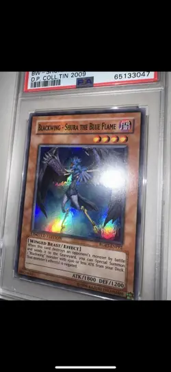Yugioh! PSA 10 Blackwing - Shura the Blue Flame RGBT-ENPP2 Super Rare - Image 2