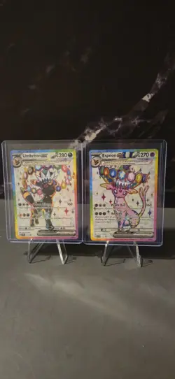 UMBREON AND ESPEON EX PRISMATIC EVOLUTIONS 175 & 176 PROMO CARDS - Image 1