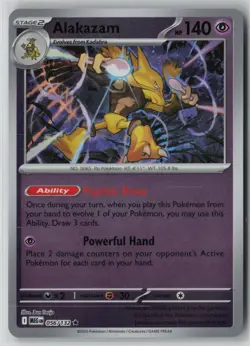 Alakazam 056/132 Pokemon TCG Mega Evolution Reverse Holo Card (Near Mint) NM 1 - Image 1