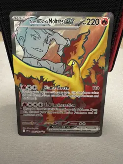 Team Rocket's Moltres ex 208/182 Destined Rivals Secret Rare Pokemon Card NM - Image 1