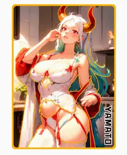 Waifu Anime Cards TCG | One Piece - Yamato [ METAL CARD ] Sexy Anime Hentai Girl - Image 1