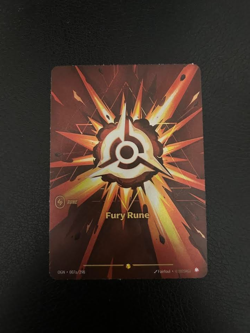 Riftbound TCG - Fury Rune Card - League of Legends Single - UK Seller - Image 1