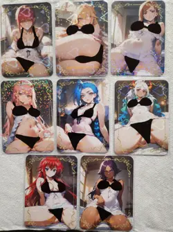 20 custom NSFW waifu card lots, with metal cards - Image 1