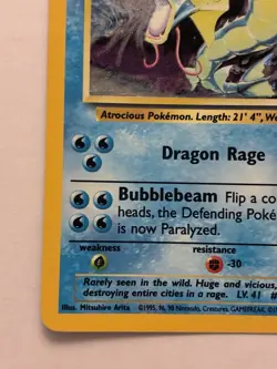 Pokemon TCG Gyarados Base Set 2 Holo Unlimited Rare Card 7/130 LP Condition - Image 3