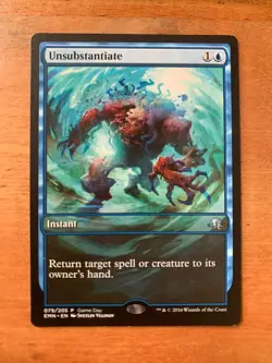 x1 MTG Unsubstantiate - LP English MTG Promos: Game Day and Store Championship - Image 1