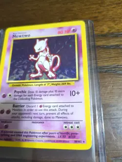 Pokemon TCG Mewtwo Base Set Holo Unlimited Rare Card 10/102 LP - Image 2