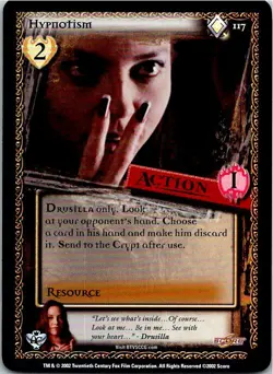 Buffy Angel's Curse CCG Foil Card #117 Hypnotism - Image 1