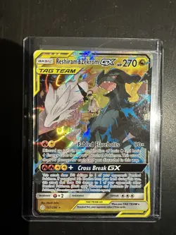 Reshiram & Zekrom GX 157/236 Pokemon Card Cosmic Eclipse Near Mint Minus NM- - Image 1