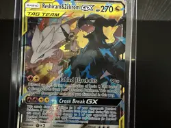 Reshiram & Zekrom GX 157/236 Pokemon Card Cosmic Eclipse Near Mint Minus NM- - Image 3