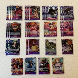 HUGE One Piece TCG x 245 Card SR Leader Lot! OP1-OP13 All Cards Shown NM English - Image 4