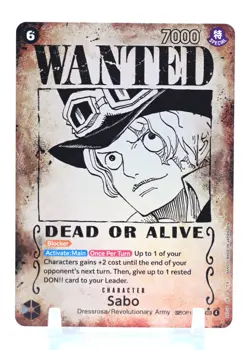One Piece Card - SABO Wanted Poster OP13-120 (SEC) Special Rare English NM/M - Image 1