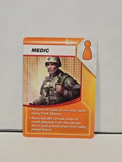 Pandemic Board Game Medic Role Card Replacement - Image 1