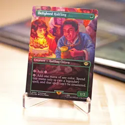 Delighted Halfling Borderless FOIL #402 | LTR The Lord Of The Rings | MTG - Image 1