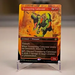 Trumpeting Carnosaur Borderless FOIL #324 | LCI Lost Caverns Of Ixalan | MTG - Image 1