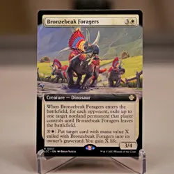 Bronzebeak Foragers Ext Art #37 | LCC Lost Caverns of Ixalan Commander | MTG - Image 1