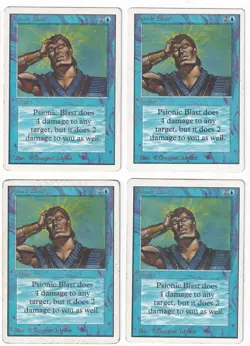 Psionic Blast x4 -Unlimited Edition -MTG HP -FREE SHIPPING! - Image 1