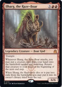 Ilharg, the Raze-Boar Ravnica Remastered - Magic MTG NM - Image 1