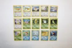 Vintage Pokemon Base Set 2 Uncommon/Common (15 Card Bundle) - Image 1