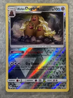 Alolan Dugtrio 87/149 Pokemon TCG Sun Moon Sm Base Set Reverse Holo (Light Play) - Image 1