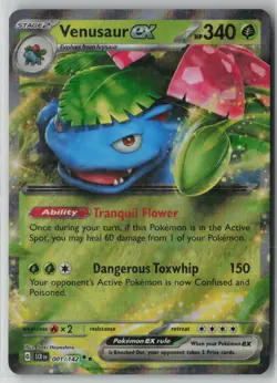 Venusaur ex 001/142 Pokemon TCG Stellar Crown Holo Rare (Near Mint) NM 1 - Image 1