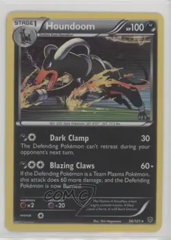 Houndoom Pokemon Black & White Plasma Blast #56 - Image 1
