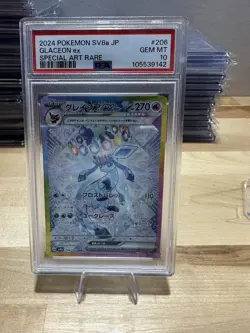 2024 Pokemon SV8a JP Glaceon EX 206/187 Special Art Rare PSA 10 Gem Mint - Image 1