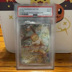 2025 POKEMON SVP EN-SV BLACK STAR PROMO #173 EEVEE PSA 9 - Image 1