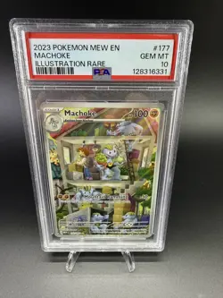 2023 Pokemon Mew En-151 Illustration Rare Machoke #177 PSA 10 - Image 1