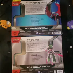 Pokemon Roaring Moon ex and Iron Valiant ex Box Set of 2 - New Sealed - Image 2