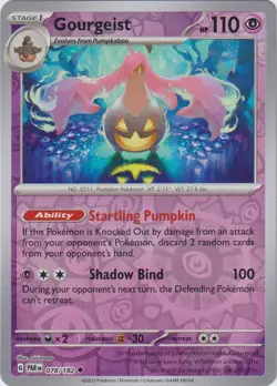 💥Pokemon - Gourgeist - Reverse Holo - 078/182 - Paradox Rift - (NM)💥 - Image 1