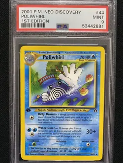 2001 Pokemon Neo Discovery 1st Edition Poliwhirl 44/75 PSA 9 Mint - Image 1