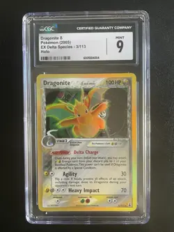 CGC 9 Mint Dragonite 3/113 EX Delta Species Holo Rare Pokemon TCG - Image 1