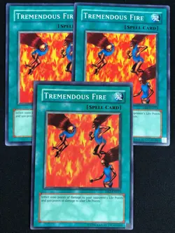 YUGIOH TREMENDOUS FIRE DB2-EN053 COMMON X3 (NM) - Image 1