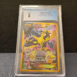 CGC 8 Alakazam EX 2016 Fates Collide 125/124 Secret Rare Holo Pokemon Card - Image 1