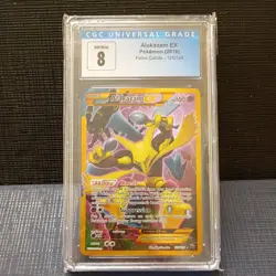 CGC 8 Alakazam EX 2016 Fates Collide 125/124 Secret Rare Holo Pokemon Card - Image 2