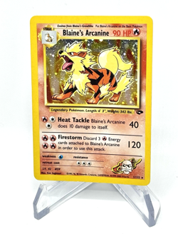 Blaine's Arcanine 1/132 Gym Challenge Holo *SWIRL* Pokemon Card - Image 1