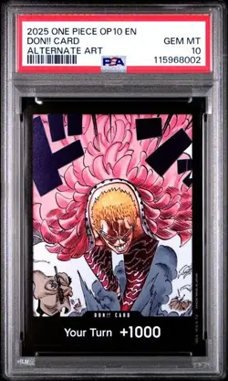 2025 One Piece OP10 EN Don!! Card Alternate Art PSA 10 GEM - Image 1