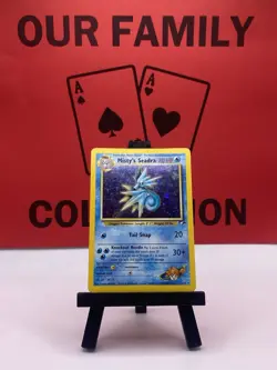 Misty's Seadra 9/132 & No.117 Gym Heroes Black Star Holo Swirl 2 Card Lot LP/MP - Image 2