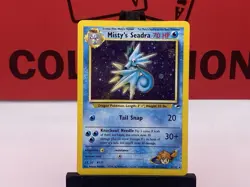 Misty's Seadra 9/132 & No.117 Gym Heroes Black Star Holo Swirl 2 Card Lot LP/MP - Image 5
