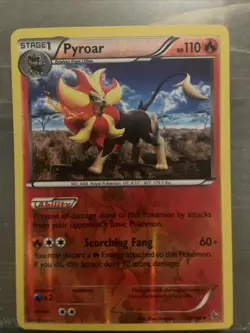 Pokemon PYROAR Card 20/106 Reverse Holo Rare XY Flashfire NM Near Mint Unlimited - Image 1