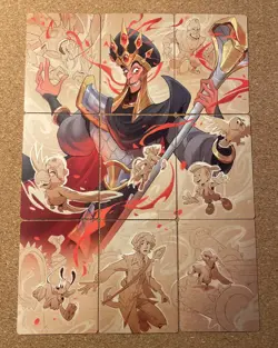 Disney Lorcana Reign Of Jafar 2025 COMPLETE Jafar Puzzle Complete Art Cards 9/9 - Image 1