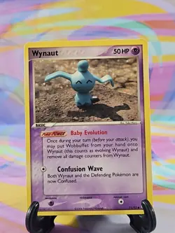 Pokemon TCG EX Legend Maker Card | Wynaut 71/92 Common - Image 1