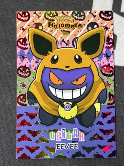 Gengar Eevee Poncho - Rainbow Holo Box Hit - Halloween Card Database - Pokemon - Image 2