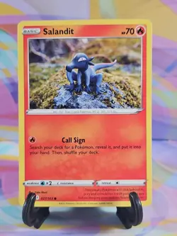 Pokemon TCG Battle Styles Card | Salandit 027/163 Common - Image 1