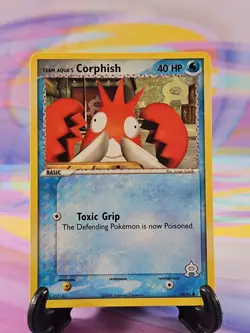 Pokemon TCG Team Magma vs. Team Aqua Card | Team Aqua's Corphish 50/95 Common - Image 1