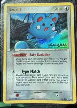 Pokemon Card Ex Delta Species Azurill 20/113 2005 Reverse Stamped Holo - Image 2