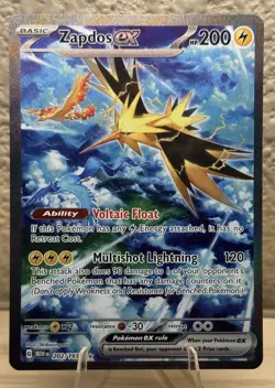 Pokemon TCG Zapdos EX Scarlet & Violet 151 Card 202/165 Near Mint Condition - Image 1