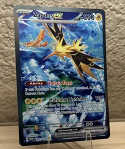Pokemon TCG Zapdos EX Scarlet & Violet 151 Card 202/165 Near Mint Condition - Image 2