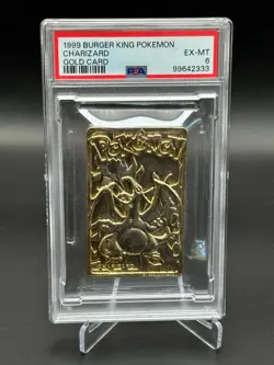 1999 Burger King Pokemon Charizard Gold Card - Image 1