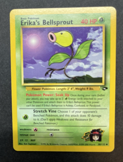 Gym Challenge 38/132 Erika's Bellsprout Pokemon UNLIMITED EDITION Card NM F/S - Image 1